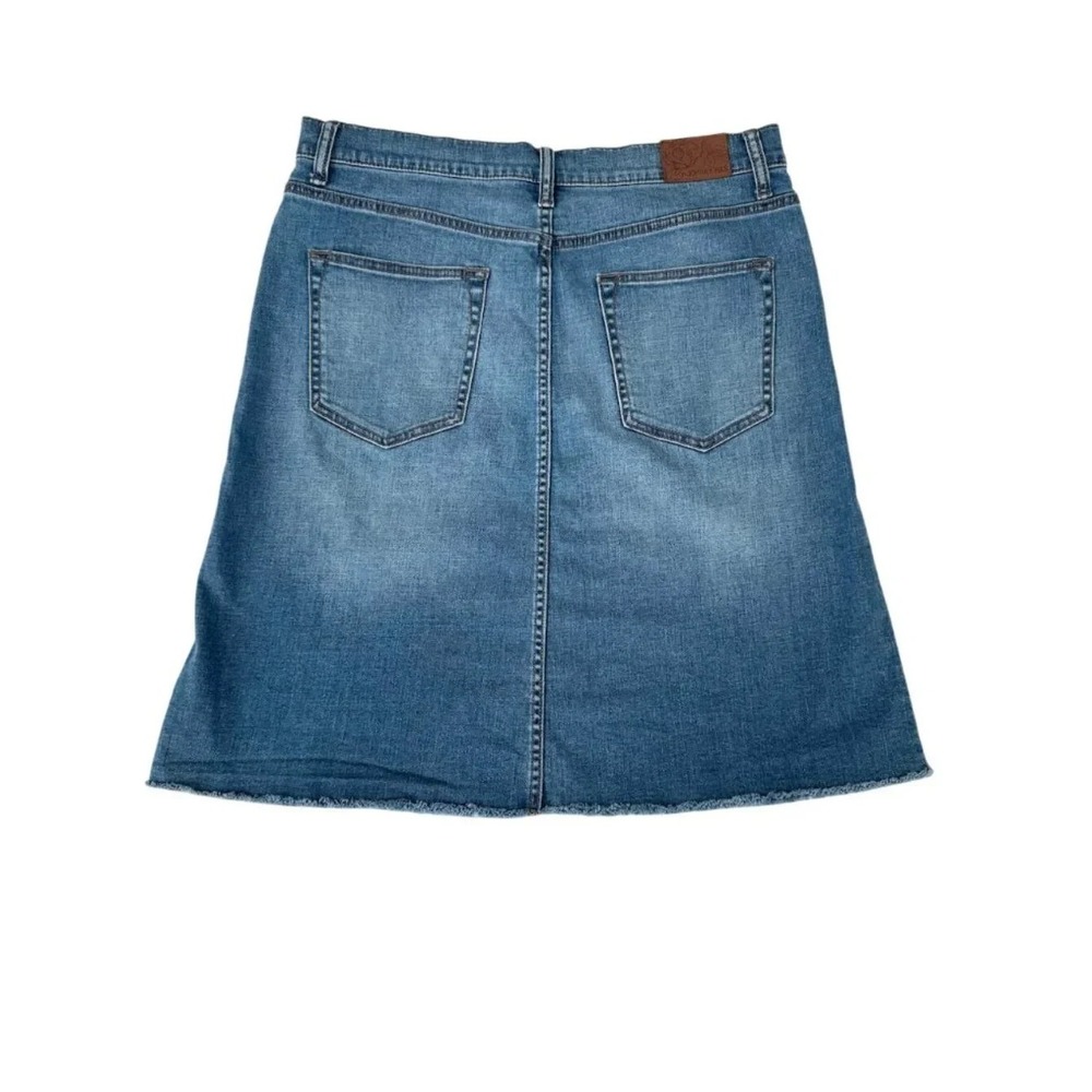 Johnny Was Christy Women's Indigo Blue Floral Embroidered Denim Skirt Size 30 - Picture 3 of 9